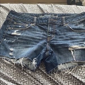 Distressed New American Eagle Shorts